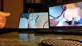 Guy Masturbates Intensely At Desk With Computer