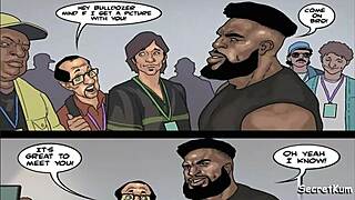 In a cramped elevator, doctor and BBC footballer have cartoonish encounter
