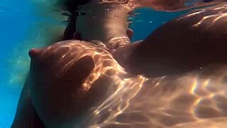 Neighbors watching us fuck in the pool then hot amazing sex in bed