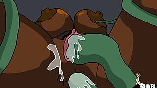 Sexy PAWG Takes DILF Dick In Interracial Anime Fucking