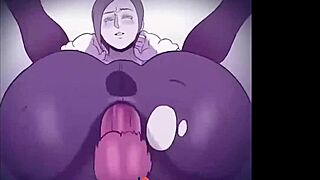 animated wiigirl's ass pounded by big black cock in wild scene.