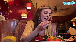 Cumming hard in public with my toy at lunch