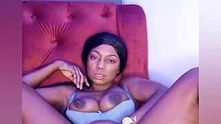 Ruzzyde Fucks Shaved Pussy with Big Dildo