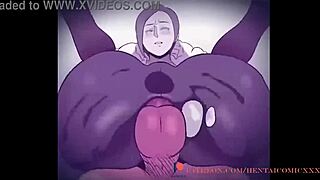 animated wiigirl's ass pounded by big black cock in wild scene.