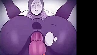 animated wiigirl's ass pounded by big black cock in wild scene.