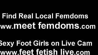 she makes you worship her perfect ebony toes like a good girl, sucking and footjob