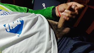 Young Man's Big Cock Cums In Spurts