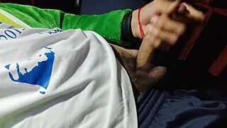 A big cocked young skinny man gets slapped and cums in spurts