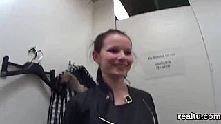 Czech Nympho Teased in Shop, Nailed in POV