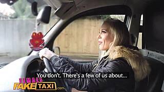 Female Fake Taxi: Blonde Driver Restrains Runaway Passenger