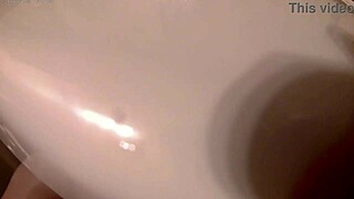 Amateur Brunette Slut Plays with Dildo