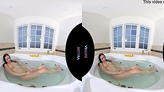 Vrallure Jade Baker Masturbates In Bath With Petite Latina Tits