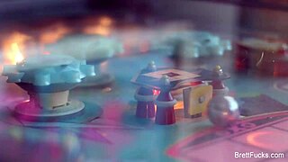 Brett Rossi indulges in a detailed pinball solo masturbation session.