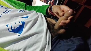 Young Man's Big Cock Cums In Spurts