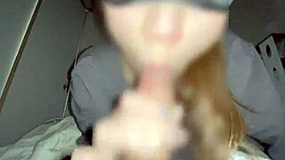 30s housewife feels intense pleasure in vacuum blowjob training