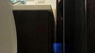 spying on my hot colombian neighbor in the bathroom 😍