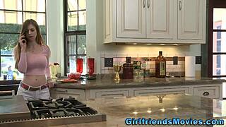 Lesbian brunette feels intense orgasm during fingering and oral