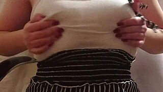 DepravedMinx Squirts In Office With Big Natural Tits!