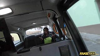 Hey, Ebony Mystique, wanna flash those big black tits for a quick backseat bang?