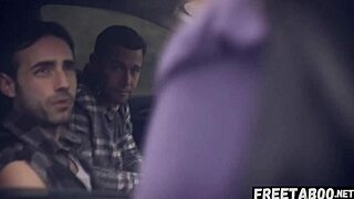 The hitchhiker offers the man oral sex and sex from behind in return for a ride – full video is available at freetaboo.net