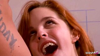 Hey, nympho ginger teen 18+ amarna seduces huge cock for rough fucking in stockings 😏