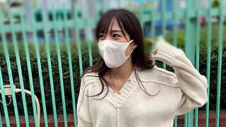 slender asian girl with small tits in homemade video