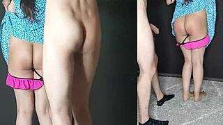 Homemade Girlfriend Ninet Tresor Ass Slap and Blowjob Like a Bitch