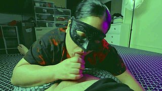 Caught Stepdad Watching BBW Deepthroat Cumshot