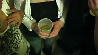 Wild Babe Slut Rubbing Pussy and Banging Hard at University Party!