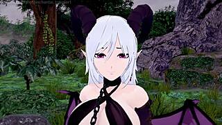 Sensual Hentai ASMR experience in 3D animation by Blonde succubus