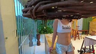 Amateur Teen Luara Amaral's First Anal with Big Bambu Crew