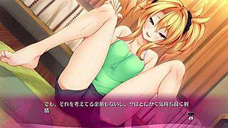 In this hentai game, enjoy a bukkake scene with anime characters.