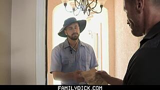 familydick muscle stepdaddy fucks his stepson and the horny postman