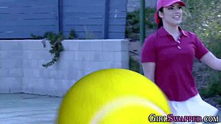 I watch my busty stepdaughter get fucked hard