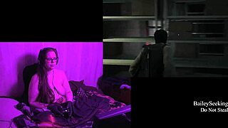 Naked brunette with big pierced tits exposed