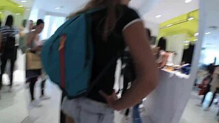 I'm seeing this real casual blowjob from Sasha Bikeyeva and her couple in the fitting room.