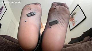 oh, this ginger milf has a nylon surprise that's super hot