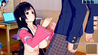 Kaguya's Big Tits Rubbed In Touhou Anime