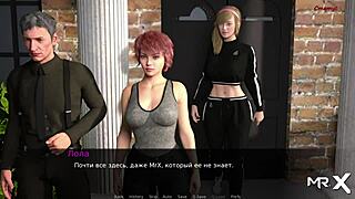 Maid teases with her tits and pussy in anime hentai style