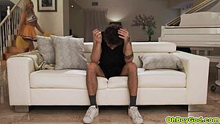 big boobs in cheerleader outfit fucked by apollo banks spencer scott make sure her stepson apollo feels better after what happened to their game she decides to cheer apollo up with an energetic sex