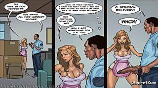 Cartoon wife's infidelity: Had a steamy encounter with the mailman