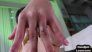 asian babe tugging boyfriend