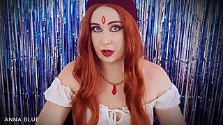 redhead fortune teller gives intense jerk off instructions