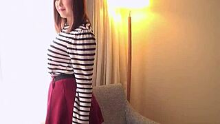 Amateur Japanese babe Shoko Kisaragi picked up for modeling, ends up showing big tits in steamy action.