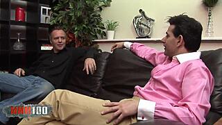 This crazy threesome features deepthroat and double penetration for the small blonde. 😈