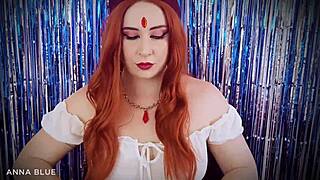 redhead fortune teller gives intense jerk off instructions