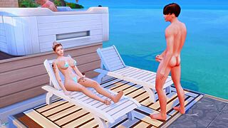 Stepson fucks stepmom in the ass while stepfather watches