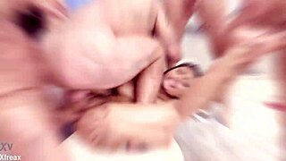 barefoot polly pons in wild 4on1 anal play with deep gapes and creampie finish gio1512