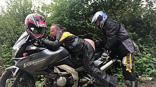 Gay fist sex with horny biker