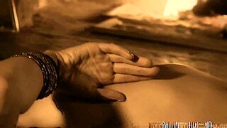 Seduction unfolds at night with exotic Desi beauty